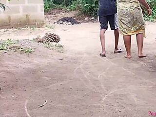 Thick-Ass Bitch Fucks Her Boyfriend Hard in the Dense Bush Outdoors.