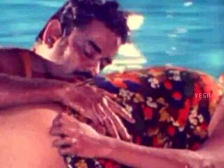 Unmarried hot couple enjoying at the swim pool