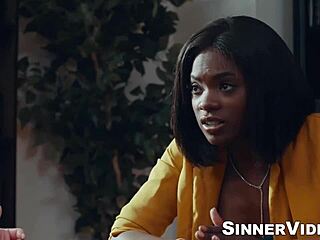 Sloppy blowjob and deep pussy drilling by black ana foxxx and isiah maxwell.