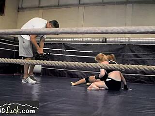 european lesbian babes wrestling in athletic competition