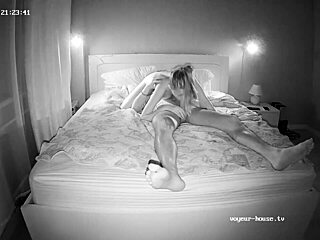 Skinny Ass Babe Feels Intense Passion in Night Vision 69 and Cowgirl Voyeur Scene