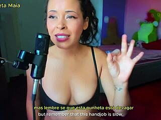 MORENA GOSTOSA MANDANDO BATER PUNHETA - punheta guiada com espuleta maia