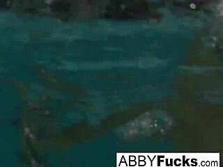 behind the scenes underwater fun with abigail mac & romi, teasing lesbian vibes in the depths.