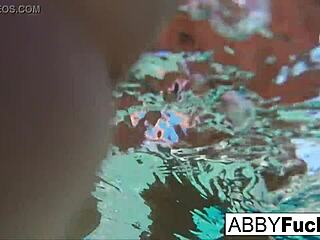 behind the scenes underwater fun with abigail mac & romi, teasing lesbian vibes in the depths.