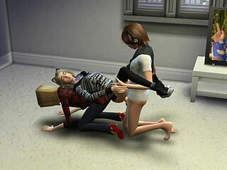 In Sims 4, explore this cuckold story where the old guy watches licking and muff diving on pussy.