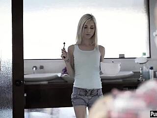 Young stepdaughter interested in stepfather's large member