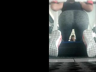 Why is that hot teen bent over in the gym?