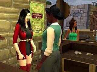 threesome in a public bar? so hot! 😍💦