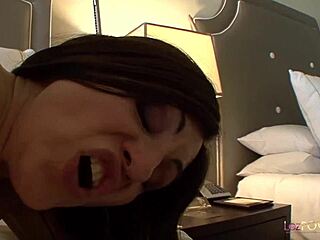 Inexperienced lesbian seeks milf advice at porn convention