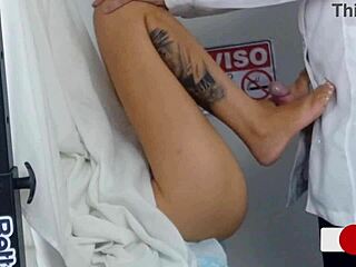 Gynecologist betrays cuckold by fucking his wife secretly in hospital quickie