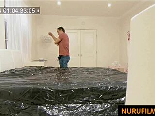 Busty Asian Milf Massage, Oiled and Handjob