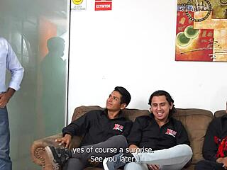 Three Horny Young Guys Audition Submissive Redhead Nympho