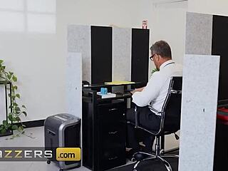 Coworkers Hailey Rose and London Laurent Reward Hung Colleague