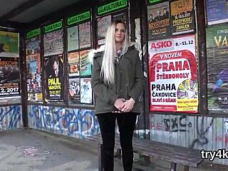 natural teen gives blowjob in pov and gets twat reamed