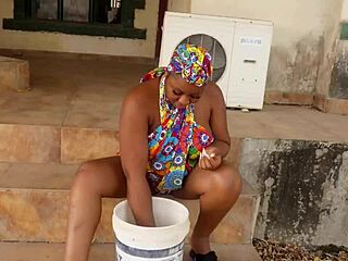 Black Soldier Fucks Army Housewife Outdoors