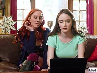 Stepdaughter Passionately Shows Lesbian Sex To Her Stepmom