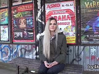 natural teen gives blowjob in pov and gets twat reamed