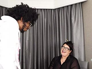 the perverted librarian with big tits and monster cock