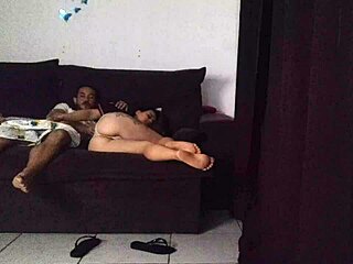 Stepmother shares sofa with stepson 😏