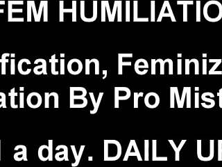 feeling so humiliated yet excited as a sissy girl in crossdressing humiliation