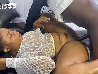 She feels overwhelmed by rough fucking her big ass