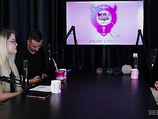 Mary Red Queen's Bora Cast With Bruna Carlos In Sheer Red.