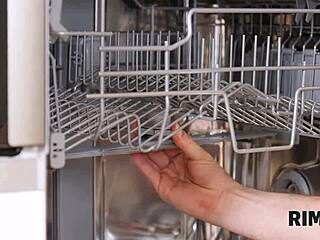 hottie in sexy lingerie seduces guy gently