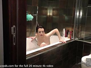 Fly on the wall voyeur of Sonja masturbating