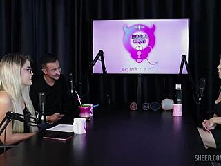 Mary Red Queen's Bora Cast With Bruna Carlos In Sheer Red.