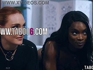 dominant husband controls wife in group scene