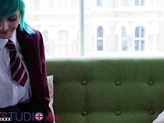 Hot British Alt Student Toys Pussy to Orgasm