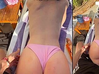 Sultry hardcore encounter under sun