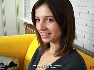 Hey, this brunette teen 18+ is getting fucked hard in cowgirl and doggystyle during her casting interview, moaning loudly with cumshots everywhere