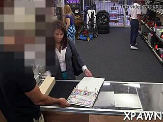 Amateurs Engage In Rough Fucking And Sucking In The Shop