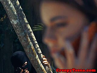 Watch this petite girl get hardfucked by the intruder's cock