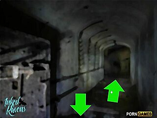 Inked Raven Plays Zombies Attack With Shaved Pussy Exposed