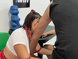 i fuck two young girls in classroom for delicious threesome