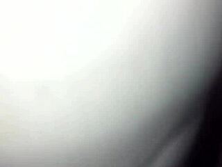 in the wood only with g-string and fishnet stockings