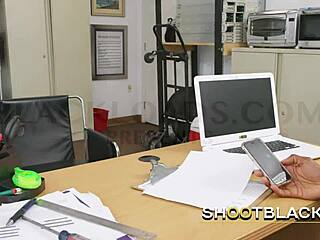 Black Casting Agent Conducts Interview Then Hardcore Fucks Hot Teen 18+ Babe.