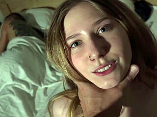 Cuckold's girlfriend surprises by fucking the guy's stepfather immediately