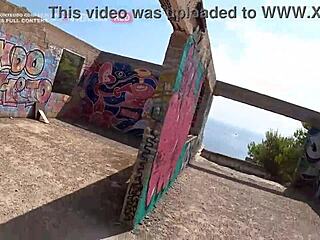 sex on paradise ibiza beach with facial cumshot then public walk