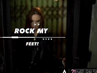 Cute babe's wet pussy fucked until cum on feet