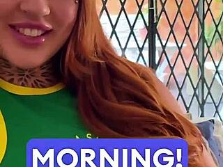 Petite Redhead Busty Latina Deepthroat Sloppy Blowjob After Casting Pov