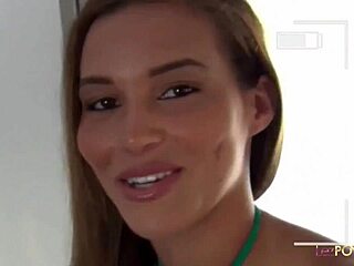 gorgeous sun tanned brunette gets recorded by her lesbian friend during masturbation