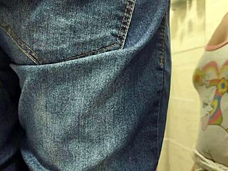 Wife Teases Electrician and Fucks in Shower Hidden from Husband