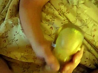 Milf jerking me with stroker!