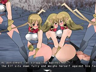 yume-same elf defeat scene with femdom and face sitting