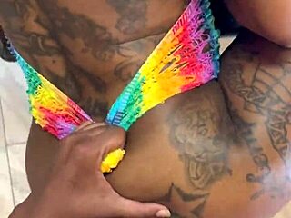 hawt ebony bitch with big ass takes big black cock