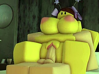 Noob slut in a bikini swimsuit gets fucked by a femboy, she moans loudly.