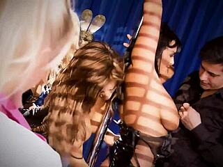 i anally drill a slim blonde while three girls caress her body